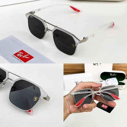 RAY BAN 04 METAL TRANSPARENT BLACK UV-400 SUNGLASSES