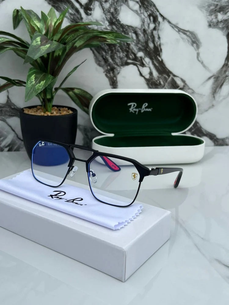RAY BAN 04 BLACK TRANSPARENT BLUE CUT UV-400 SUNGLASSES