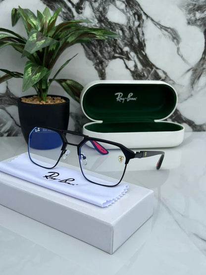 RAY BAN 04 BLACK TRANSPARENT BLUE CUT UV-400 SUNGLASSES