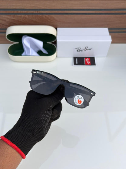 RAY BAN 4487 BLACK BLACK POLARISED LENS UV-400 SUNGLASSES