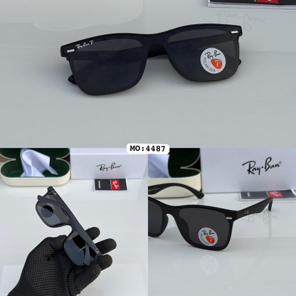 RAY BAN 4487 BLACK BLACK POLARISED LENS UV-400 SUNGLASSES