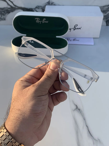 RAY BAN 04 TRANSPARENT TRANSPARENT BLUE CUT UV-400 SUNGLASSES