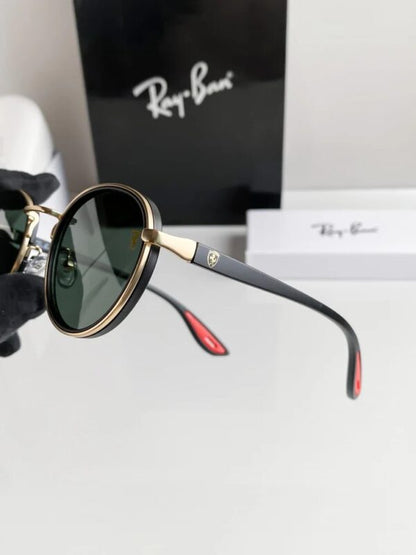 RAY BAN 02 GOLDEN GREEN UV-400 SUNGLASSES