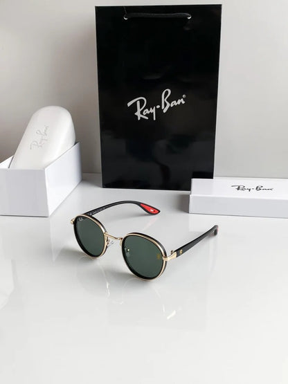 RAY BAN 02 GOLDEN GREEN UV-400 SUNGLASSES