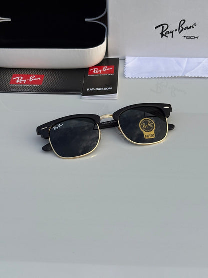 RAY BAN 3016 GOLDEN BLACK UV-400 SUNGLASSES