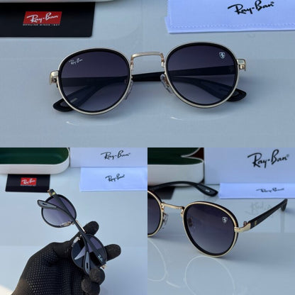 RAY BAN 02 GOLDEN BLACK UV-400 SUNGLASSES