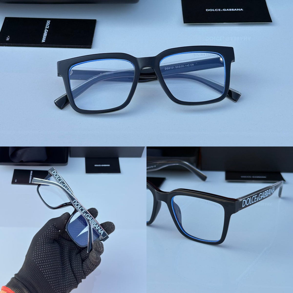 D&G 5101 BLACK TRANSPARENT SUNGALSSES