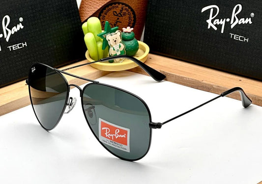 RB Aviator Classic Black Black UV-400 Sunglasses