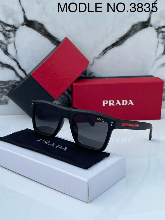 PRADA 3835 BLACK BLACK UV-400 SUNGLASSES