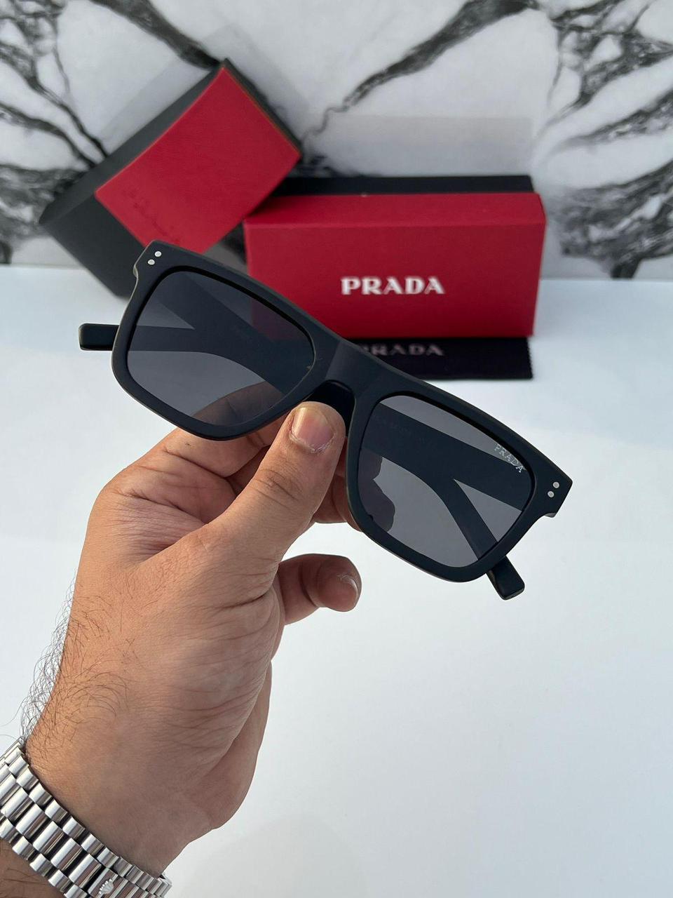 PRADA 3835 BLACK BLACK UV-400 SUNGLASSES