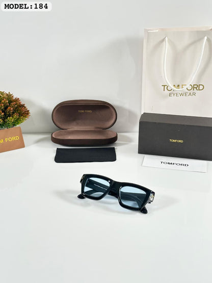 Tom Ford 4184 Black Rectangular Full-Rim Acetate Eyeglasses