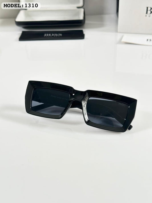 HUGO BOSS 1310 Black Rectangular Full-Rim Acetate Eyeglasses