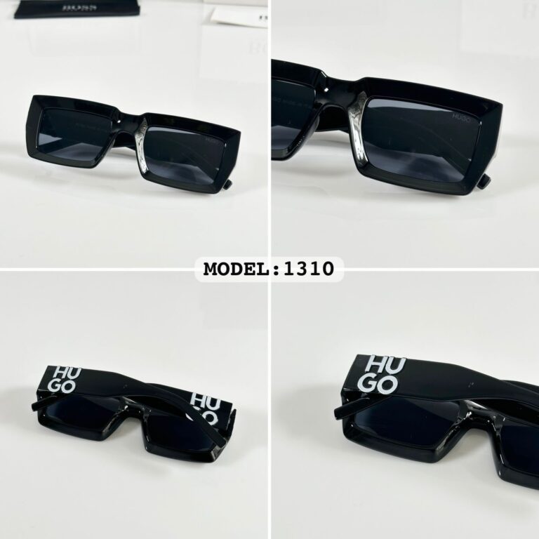 HUGO BOSS 1310 Black Rectangular Full-Rim Acetate Eyeglasses