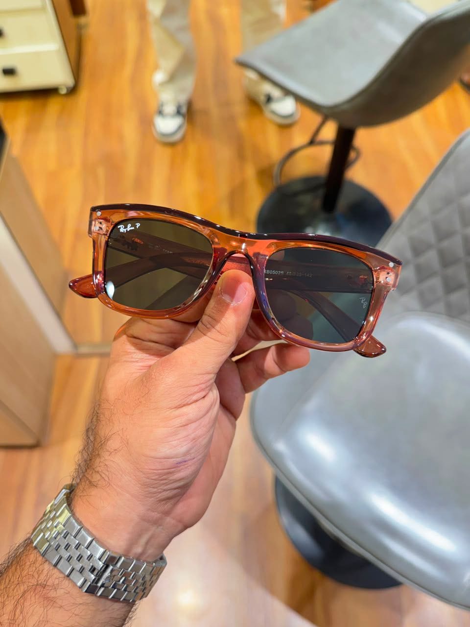 RAY BAN 0502 BROWN GREEN UV-400 SUNGLASSES