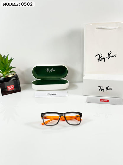 RAY BAN 0502 Gray Orange Plano UV-400 SUNGLASSES