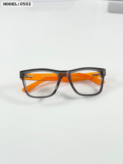RAY BAN 0502 Gray Orange Plano UV-400 SUNGLASSES