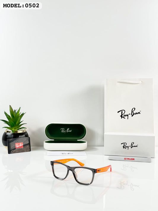 RAY BAN 0502 Gray Orange Plano UV-400 SUNGLASSES
