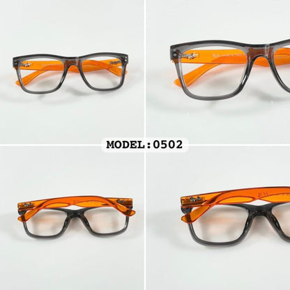 RAY BAN 0502 Gray Orange Plano UV-400 SUNGLASSES