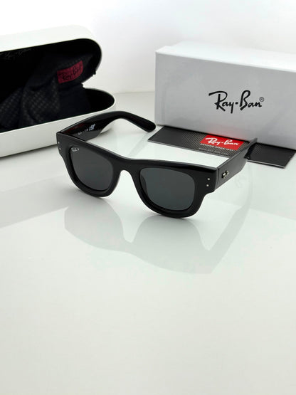 RAY BAN 4940 PUFFER SHINING BLACK BLACK GLASS UV-400 SUNGLASSES