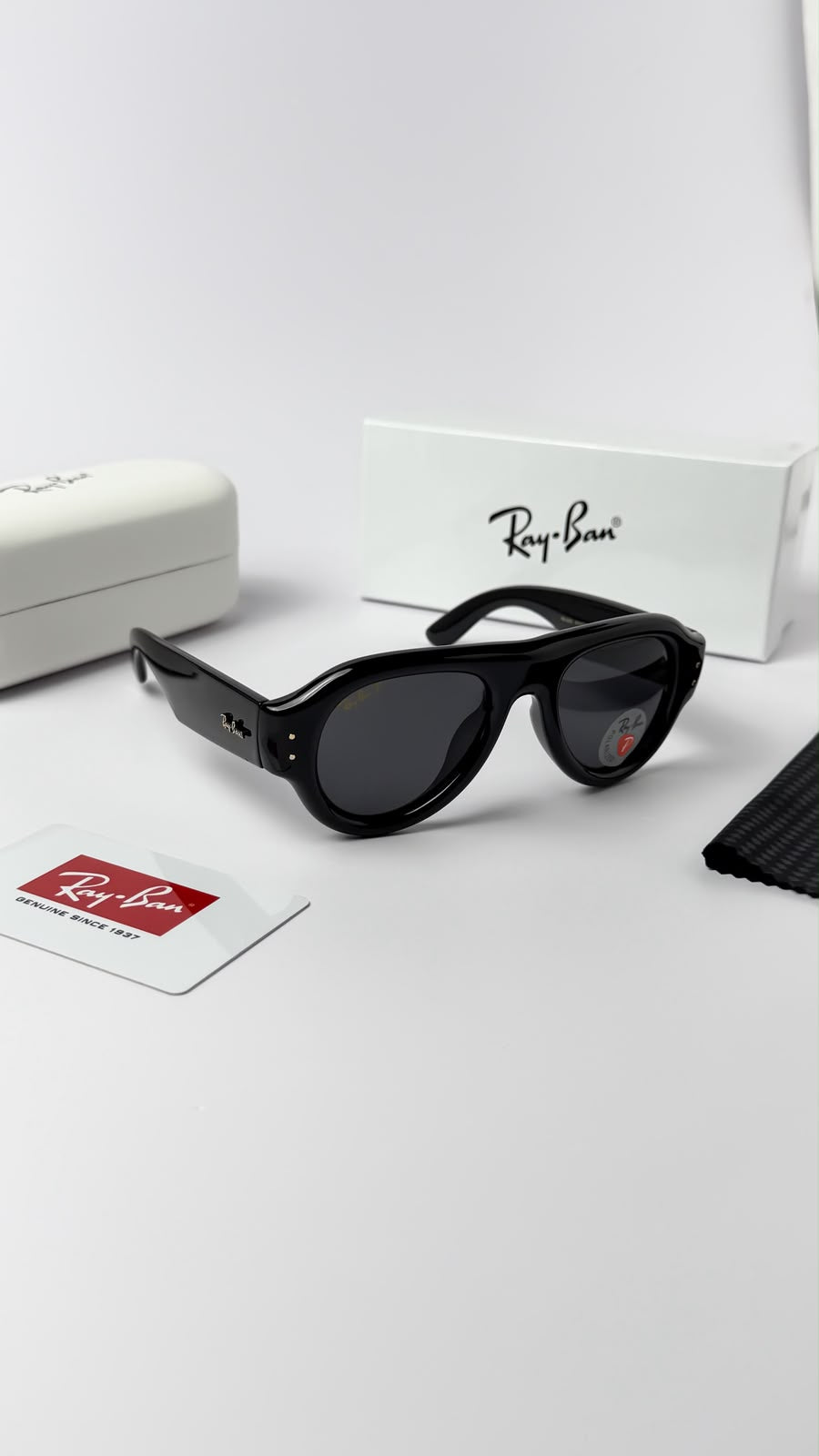 RAYBAN BLACK PUFFER 4925 BLACK BLACK SUNGLASS