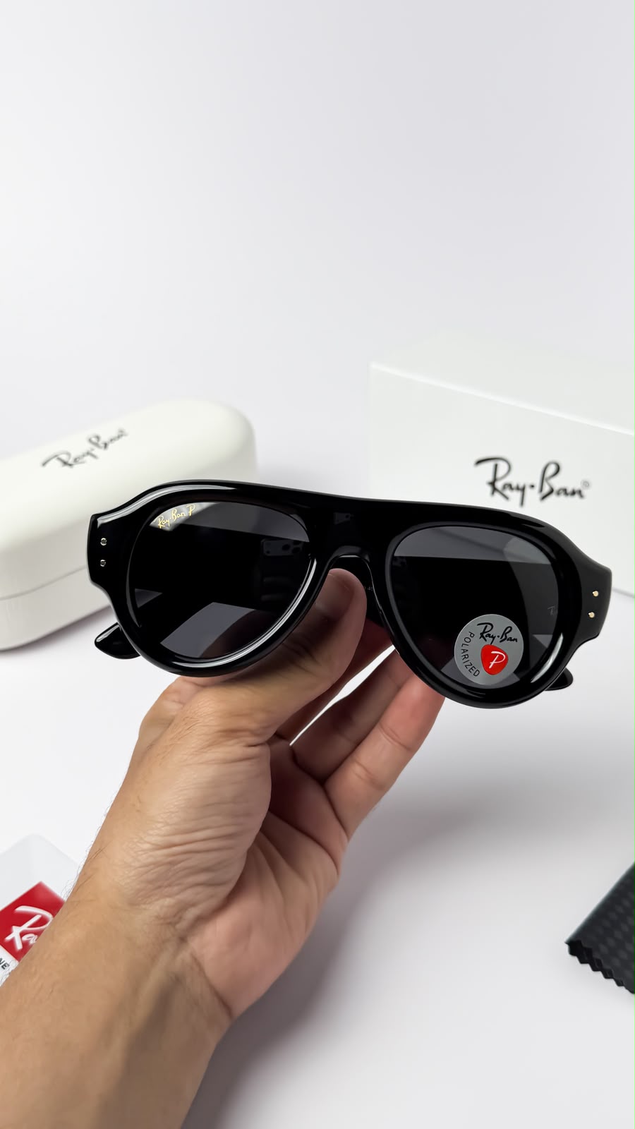 RAYBAN BLACK PUFFER 4925 BLACK BLACK SUNGLASS