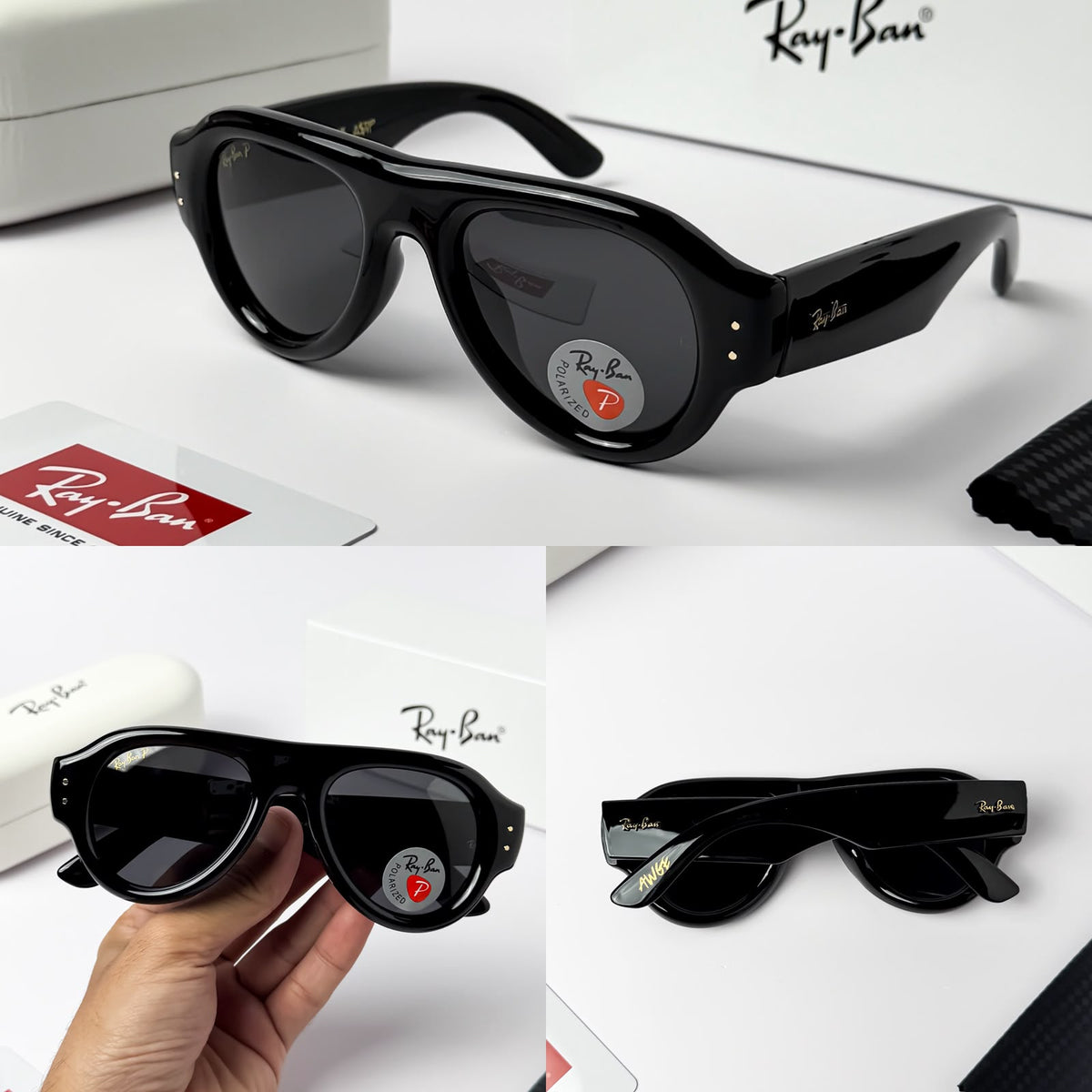 RAYBAN BLACK PUFFER 4925 BLACK BLACK SUNGLASS