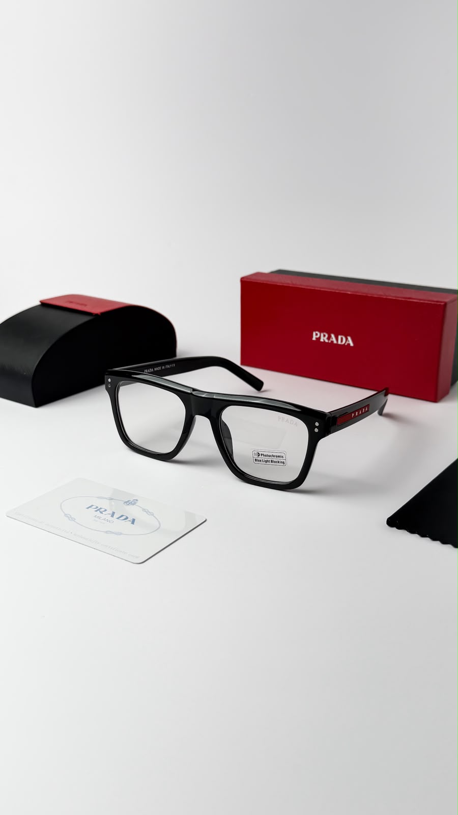 PRADA 3835 BLACK Day-Night Photochrometic UV-400 SUNGLASSES