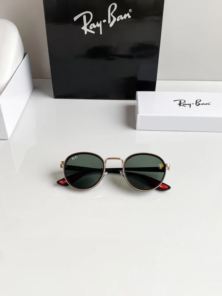 RAY BAN 02 GOLDEN GREEN UV-400 SUNGLASSES