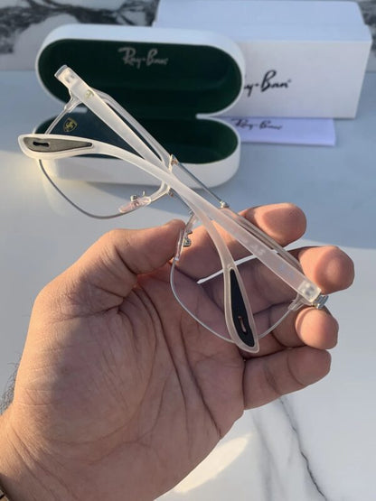 RAY BAN 04 TRANSPARENT TRANSPARENT BLUE CUT UV-400 SUNGLASSES