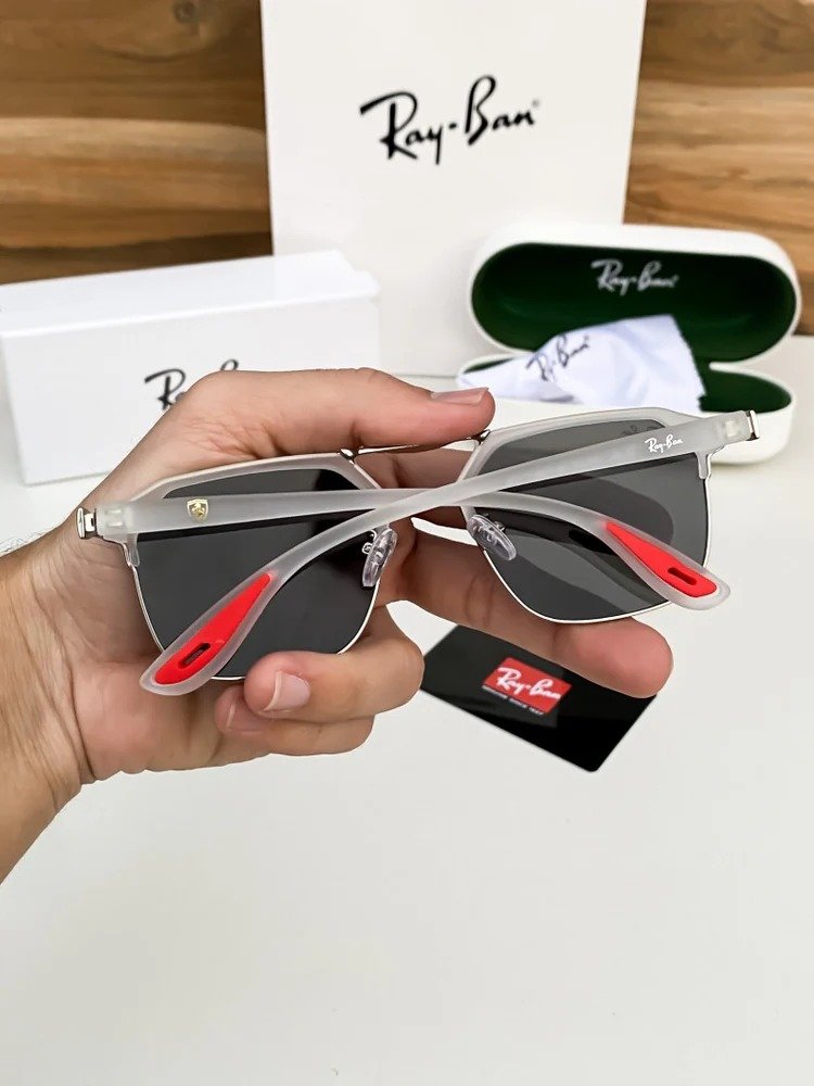 RAY BAN 04 METAL TRANSPARENT BLACK UV-400 SUNGLASSES - Image 3