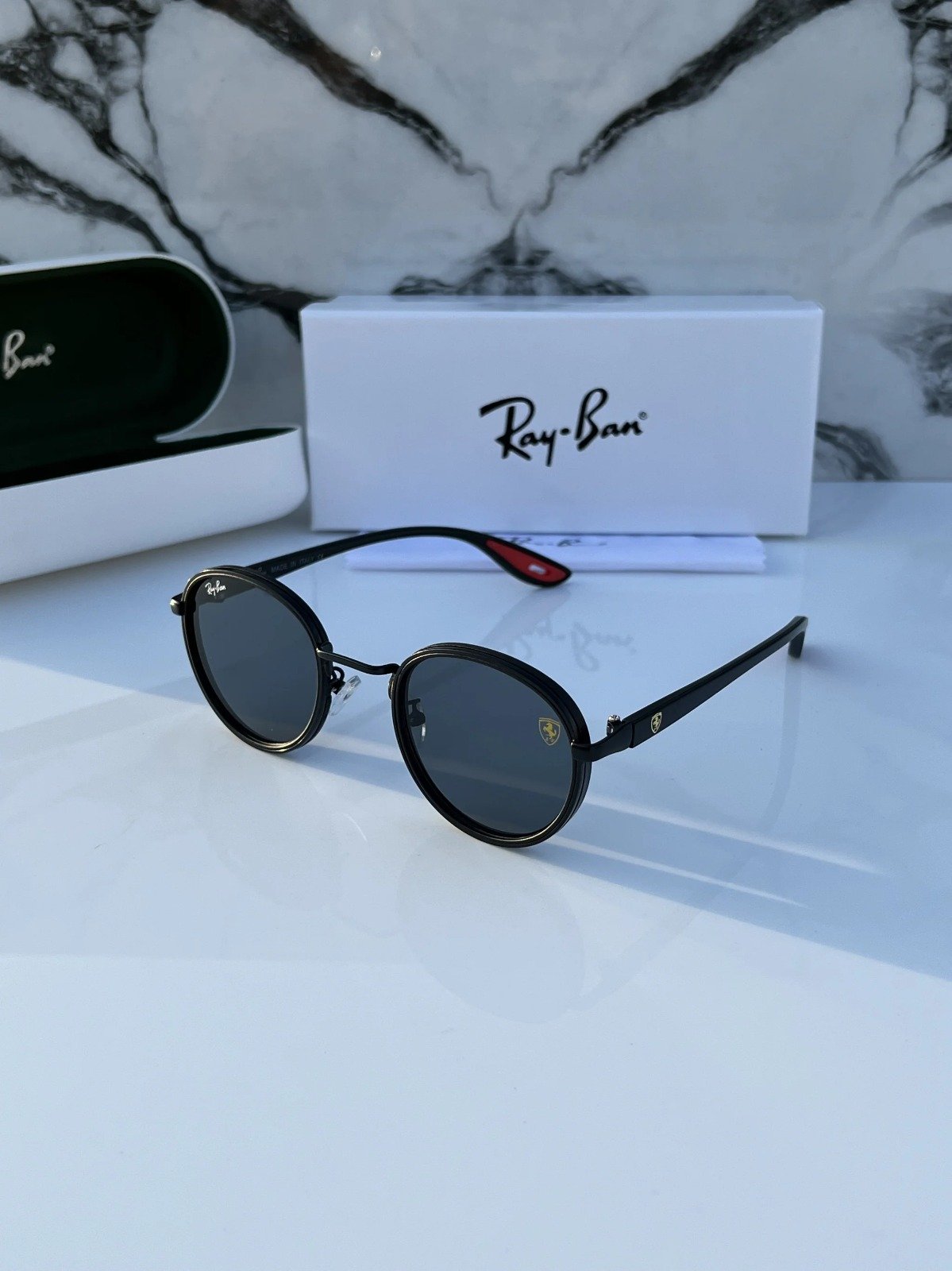 RAY BAN 02 BLACK BLACK UV-400 SUNGLASSES