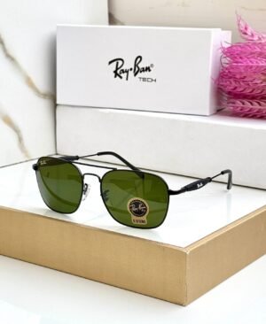 RAY BAN 1208 BLACK GREEN UV-400 SUNGLASSES