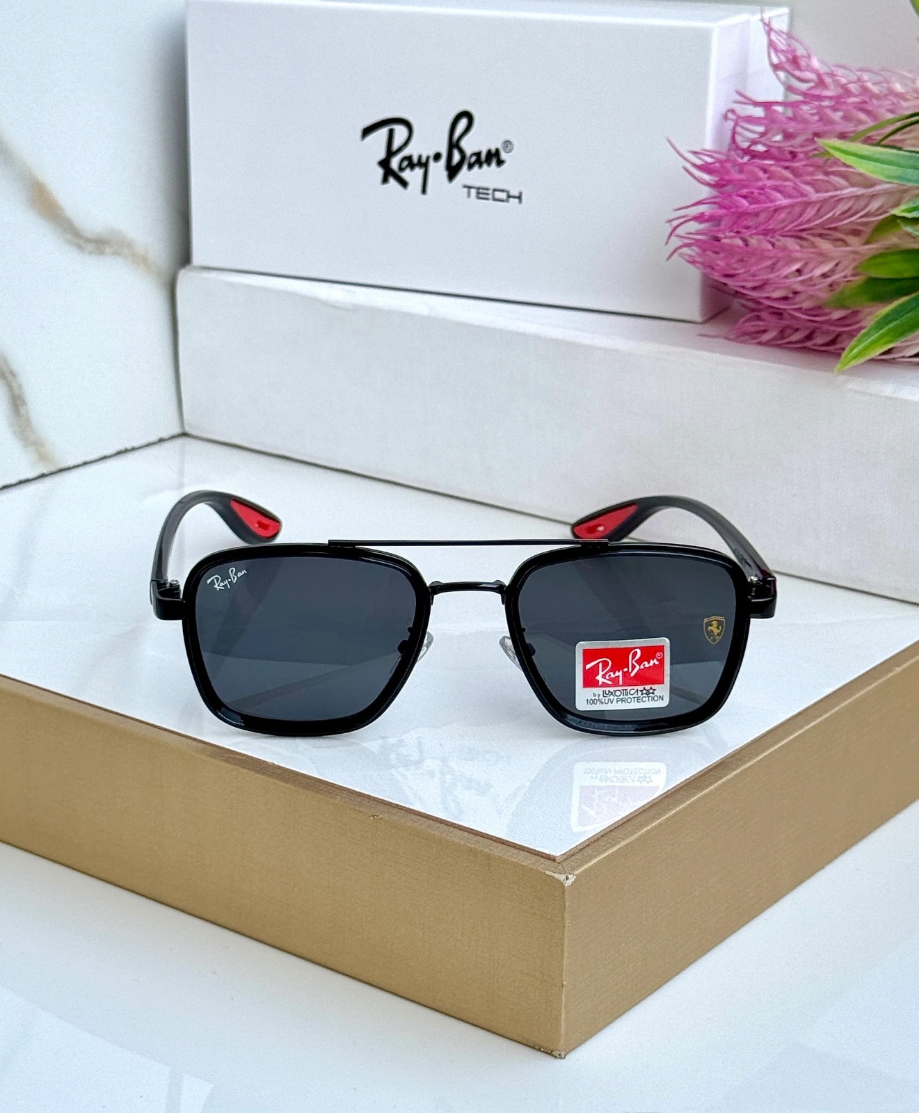 RAY BAN 06 BLACK BLACK UV-400 SUNGLASSES - Image 3