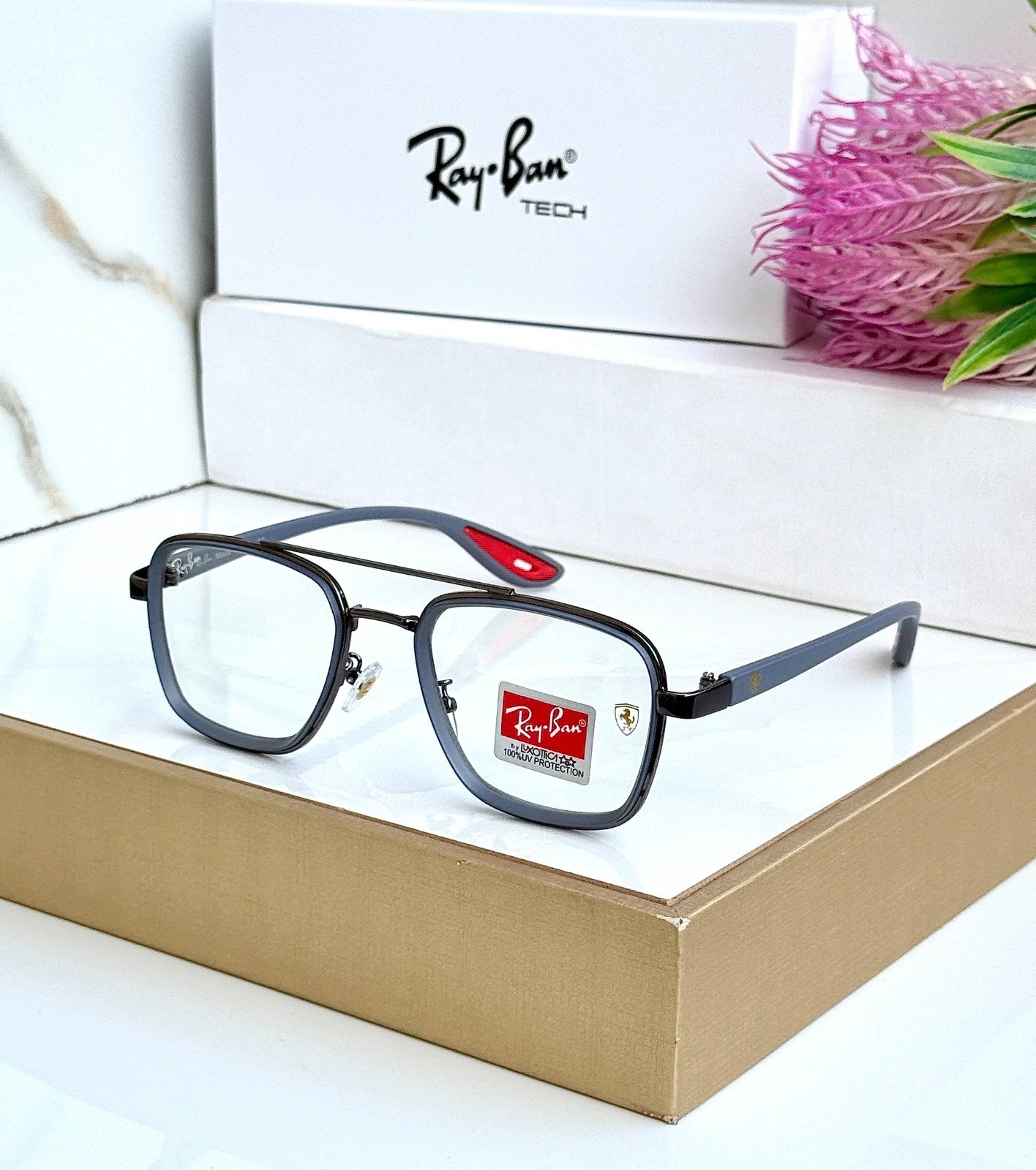 RAY BAN 06 GREY BLUE CUT UV-400 SUNGLASSES