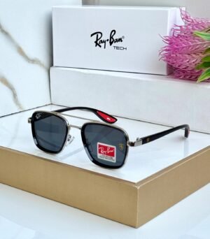 RAY BAN 06 SILVER BLACK UV-400 SUNGLASSES