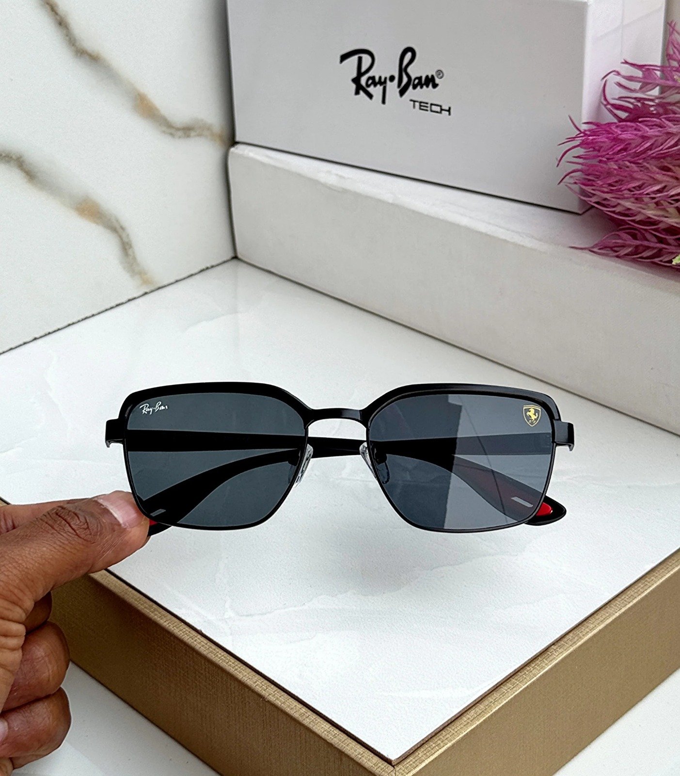 RAY BAN 07 BLACK BLACK UV-400 SUNGLASSES - Image 3