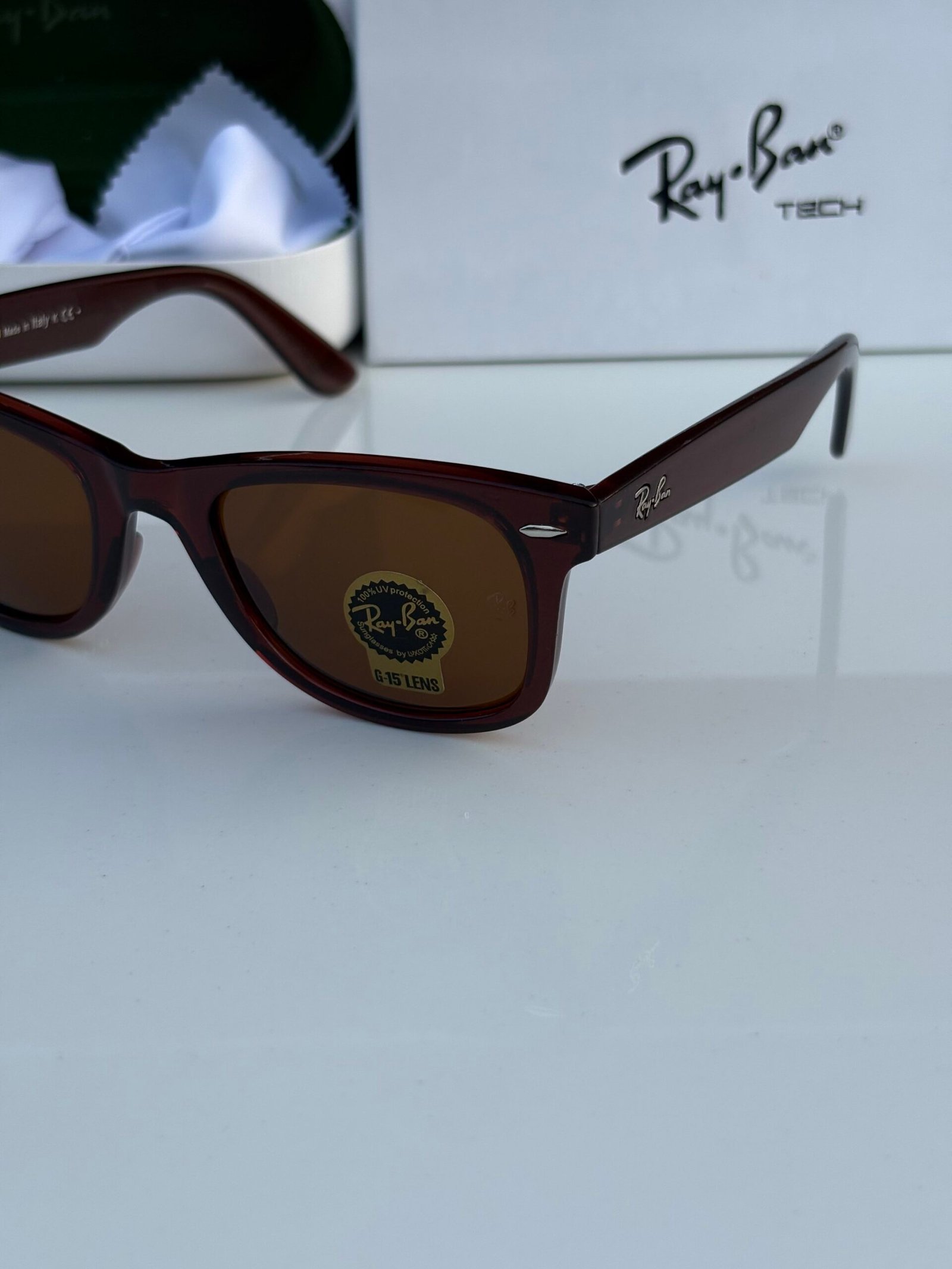 RAY BAN 2140 BROWN UV-400 SUNGLASSES - Image 5