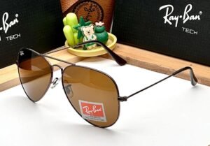 RB Aviator Classic Brown Brown UV-400 Sunglasses