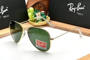 RB Aviator Classic Gold G-15 UV-400 Sunglasses