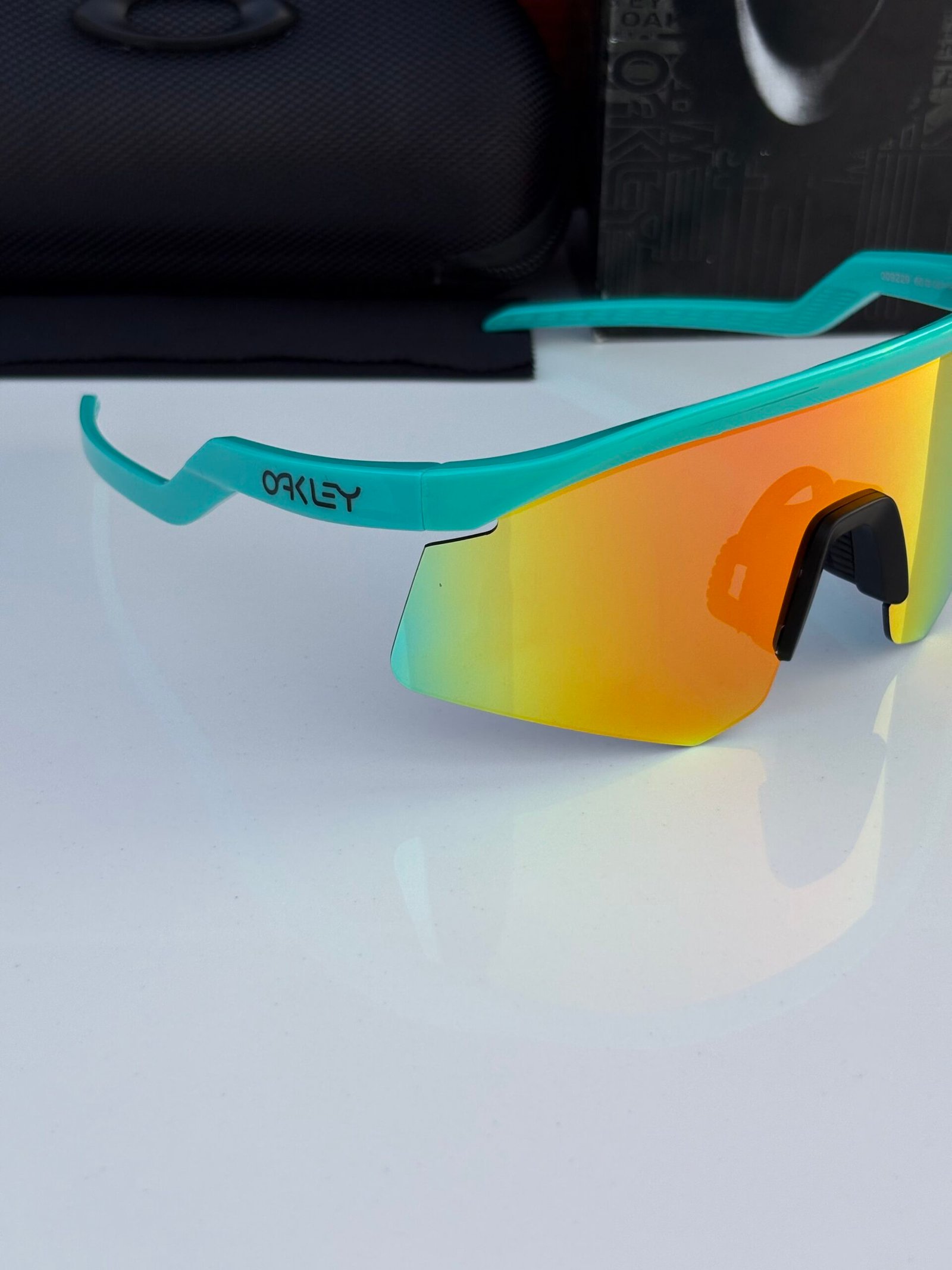 OAKLEY HYDRA 9229 TEAL ORANGE UV-400 SUNGLASSES - Image 7