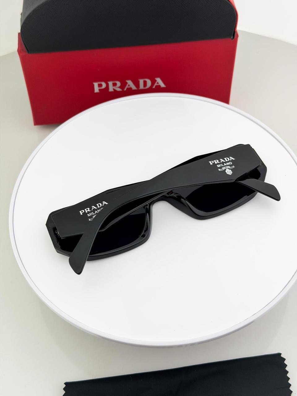 PRADA 1009 BLACK BLACK UV-400 SUNGLASSES - Image 2
