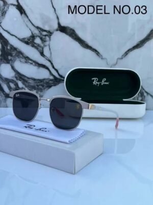 RAY BAN 03 SILVER METAL TRANSPARENT BLACK