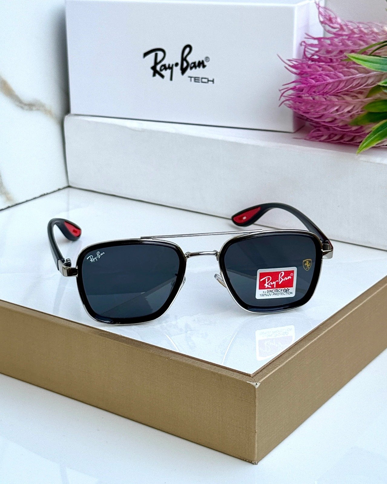 RAY BAN 06 SILVER BLACK UV-400 SUNGLASSES - Image 2