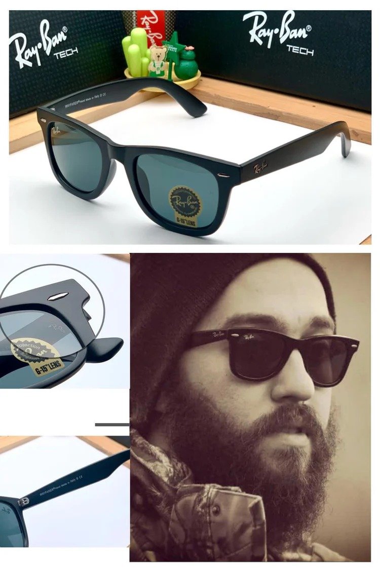 RAY BAN 2140 MATE BLACK UV-400 SUNGLASSES - Image 2