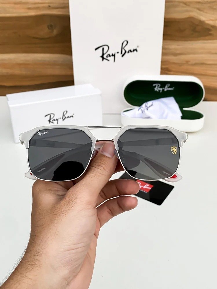 RAY BAN 04 METAL TRANSPARENT BLACK UV-400 SUNGLASSES - Image 4