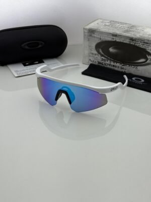 OAKLEY HYDRA 4929 WHITE BLUE MERCURY UV-400 SUNGLASSES