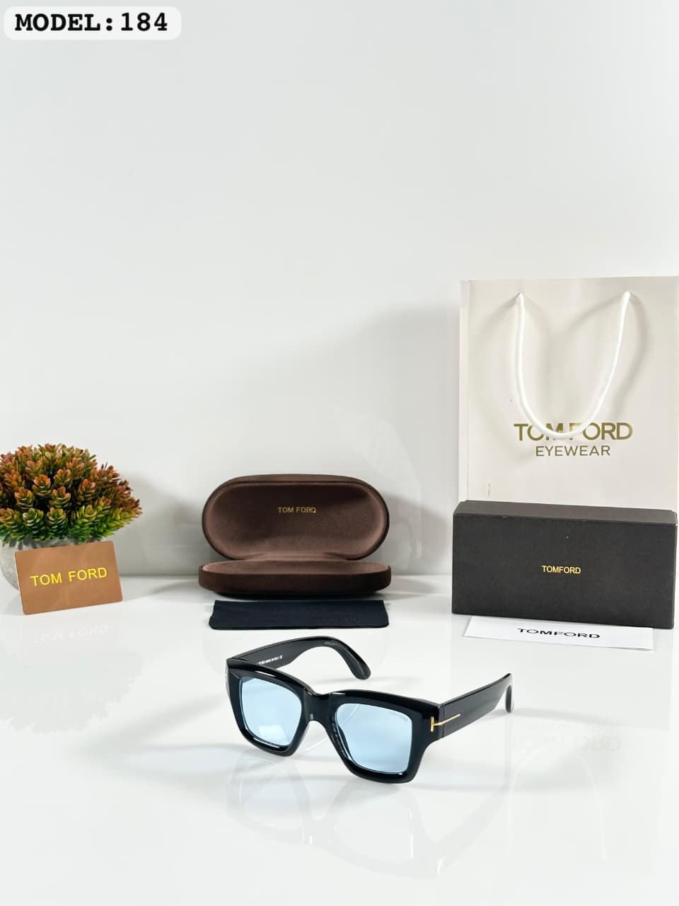 Tom Ford 4184 Black Rectangular Full-Rim Acetate Eyeglasses