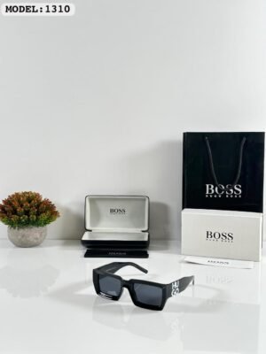 HUGO BOSS 1310 Black Rectangular Full-Rim Acetate Eyeglasses
